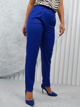 Брюки женские прямые с отворотами из вискозы