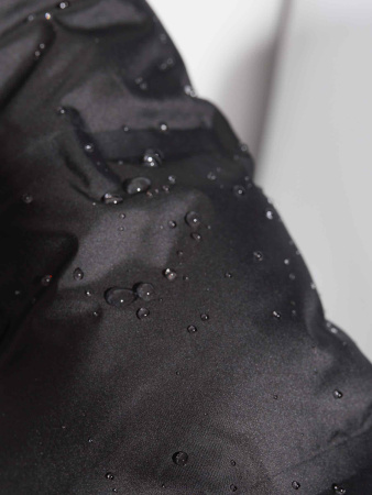 Женский пуховик с капюшоном, черное золото