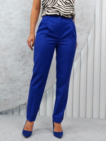 Брюки женские прямые с отворотами из вискозы