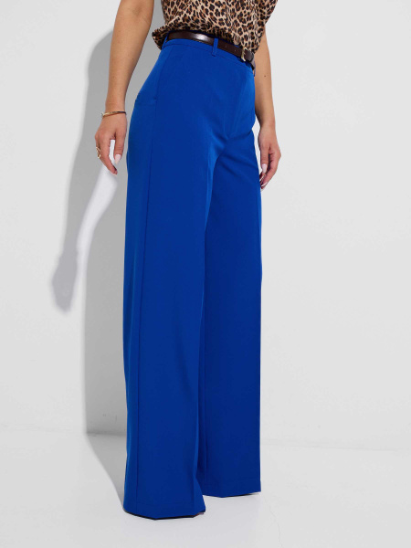 Брюки-палаццо женские из вискозы, васильковые