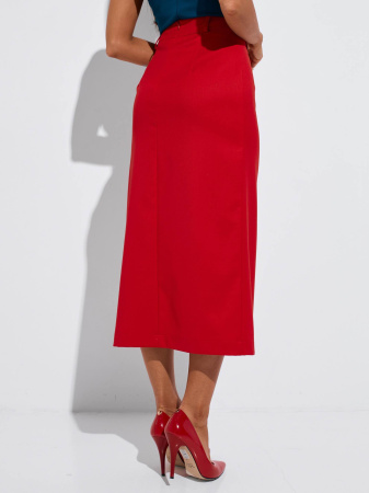 Юбка-миди классическая с разрезом на молнии