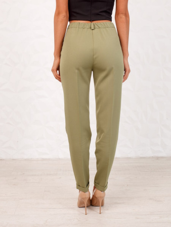 Брюки женские офисные классические, оливковые