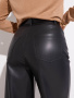 Женские брюки из эко-кожи прямого кроя