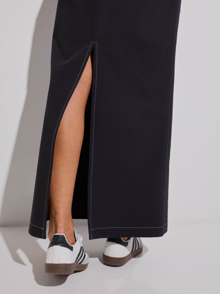 Юбка-макси джинсовая, черная