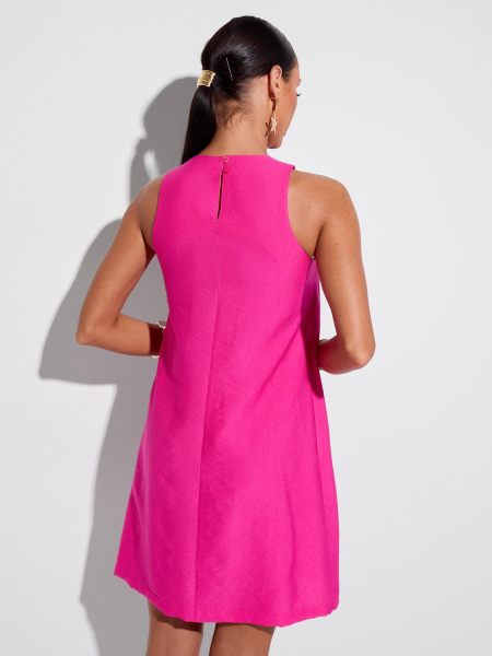 Платье мини летнее, фуксия