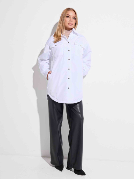 Куртка-рубашка женская, белая