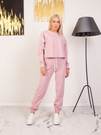 Свитшот женский со спущенной проймой, темно-розовый