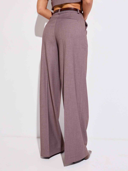 Женские брюки-палаццо из вискозы, капучино