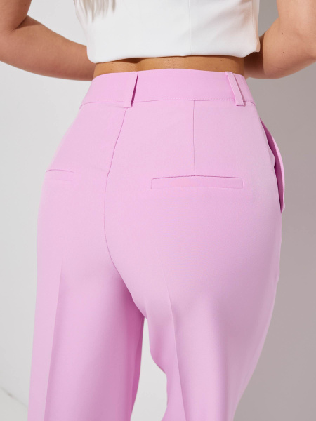 Брюки-палаццо женские классические, розово-лавандовые