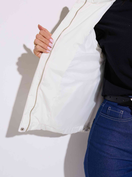 Жилет женский утепленный стеганый, молочный