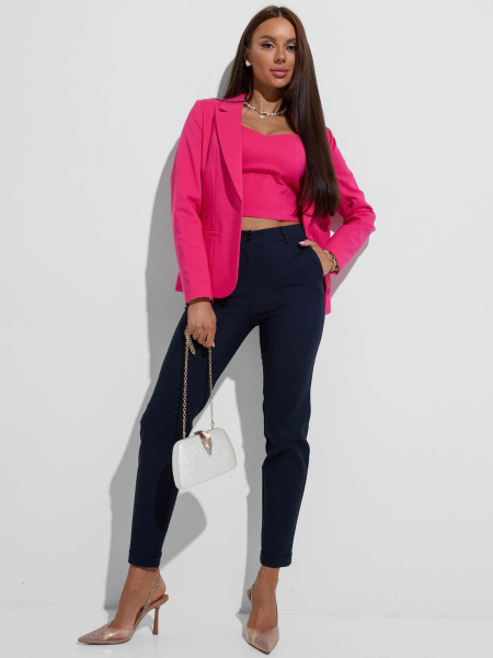 Брюки женские зауженные, темно-синие