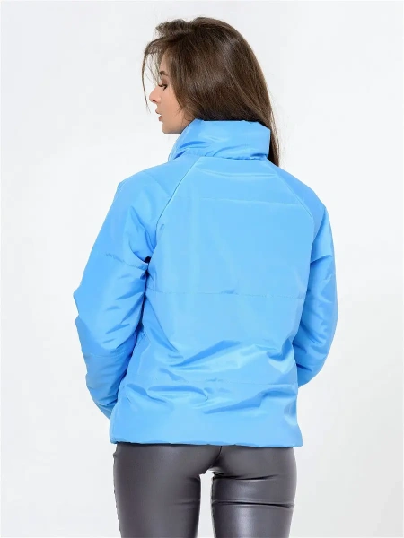Куртка женская короткая демисезонная, голубая