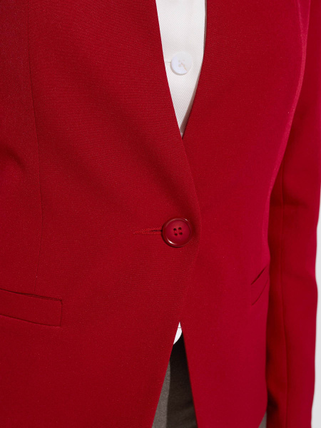 Жакет женский приталенный, бордовый