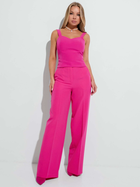 Брюки-палаццо женские классические, фуксия