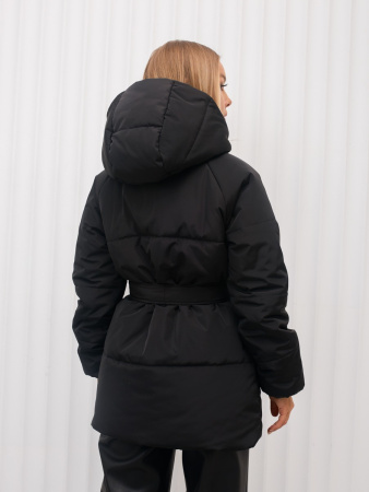 Полупальто женское зимнее с капюшоном