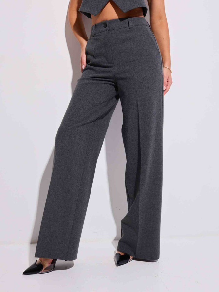 Женские брюки-палаццо из вискозы, графит