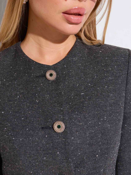 Жакет женский укороченный с круглой горловиной