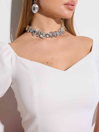 Топ женский с рукавами-фонариками, белый