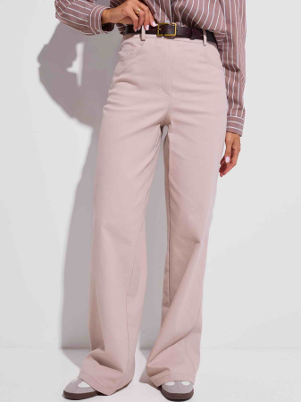 Джинсы трубы женские, бежевые