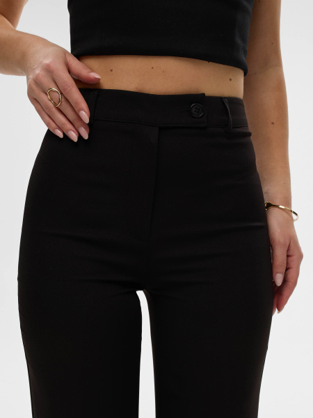 Брюки клеш женские классические, черные