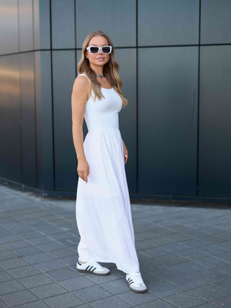 Сарафан летний макси, белый