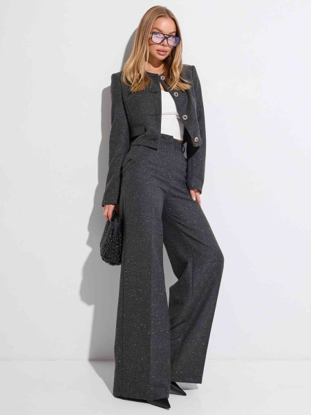 Классические брюки-палаццо женские из твида