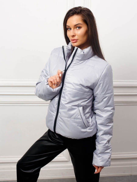 Куртка женская утепленная, светло-серая