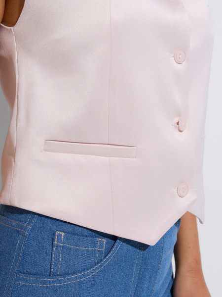 Атласный женский жилет классический