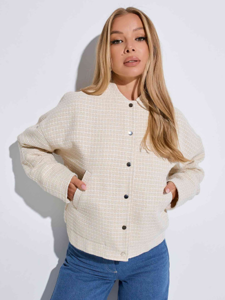 Бомбер женский из твида