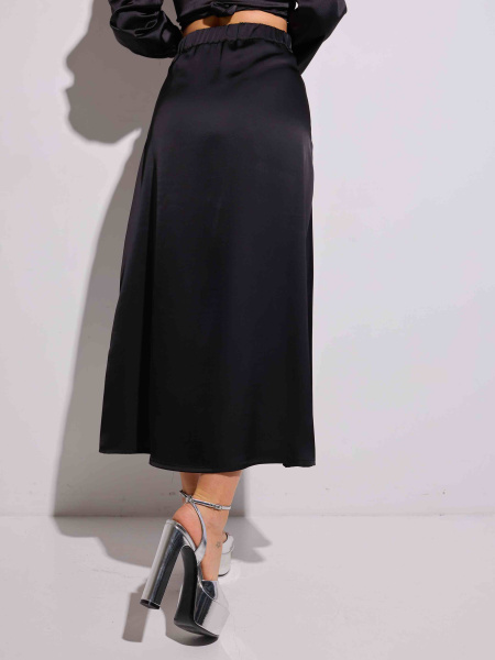 Юбка-миди атласная