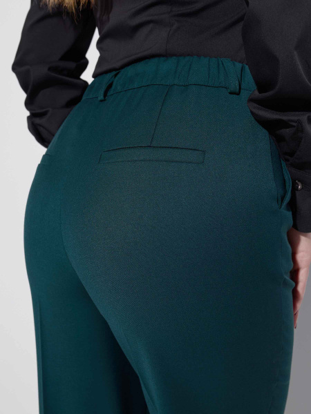 Брюки классические прямые из вискозы, изумрудные