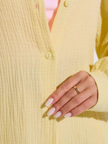 Рубашка из муслина, желтая