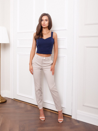 Кроп-топ женский классический, темно-синий