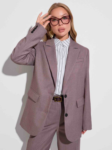 Жакет женский из вискозы оверсайз, капучино