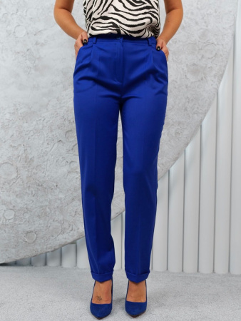 Брюки женские прямые с отворотами из вискозы
