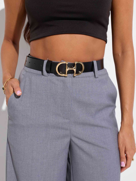 Брюки-палаццо женские из вискозы, серые