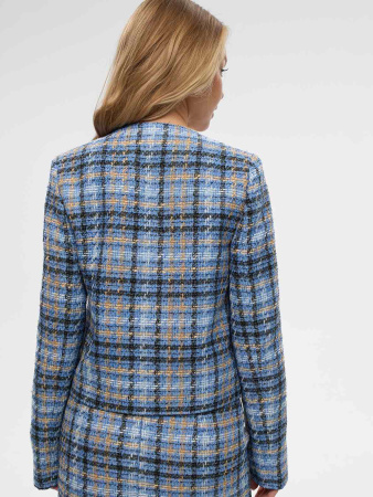 Женский жакет из твида в клетку