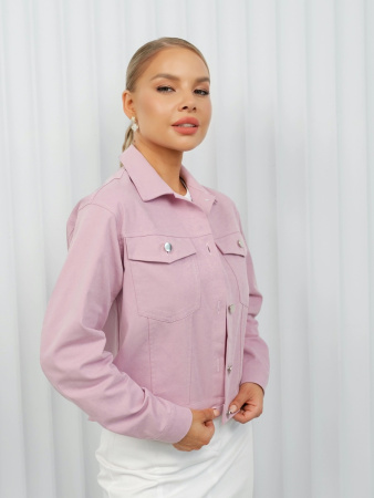 Жакет женский джинсовый, светло-розовый