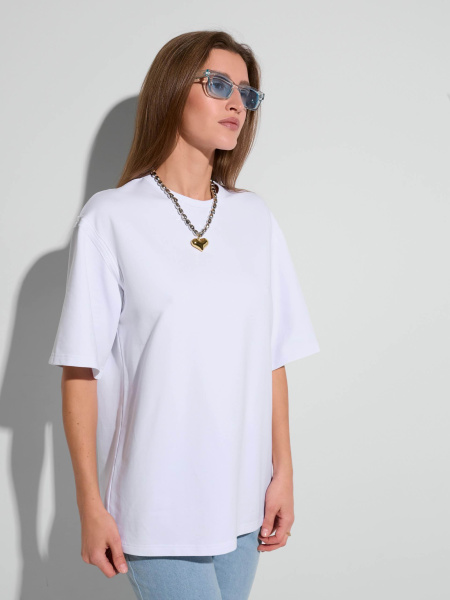 Футболка женская оверсайз, белая