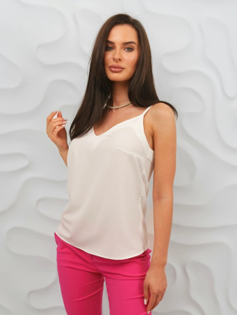 Топ женский на бретельках, белый