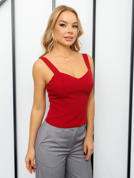 Топ женский классический удлиненный, бордовый Топ женский классический удлиненный, бордовый