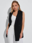 Жилет женский удлиненный двубортный