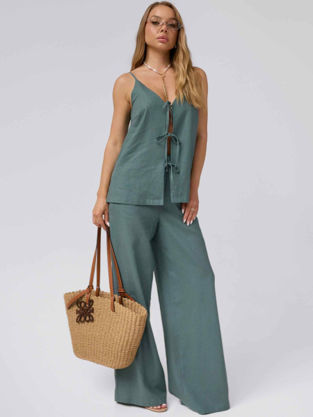 Топ женский, серо-зеленый