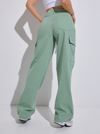 Брюки-карго женские, оливковые