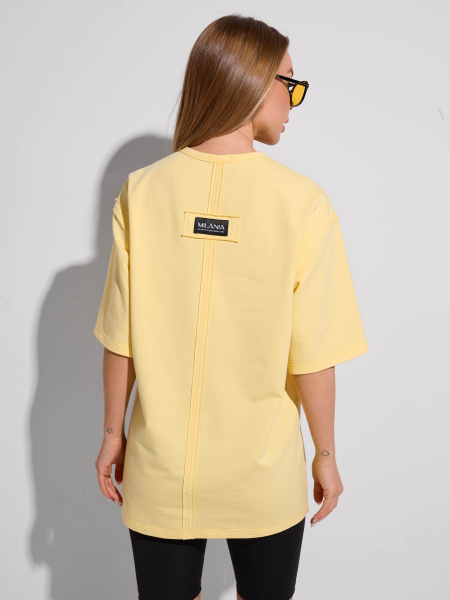 Футболка женская оверсайз, желтая