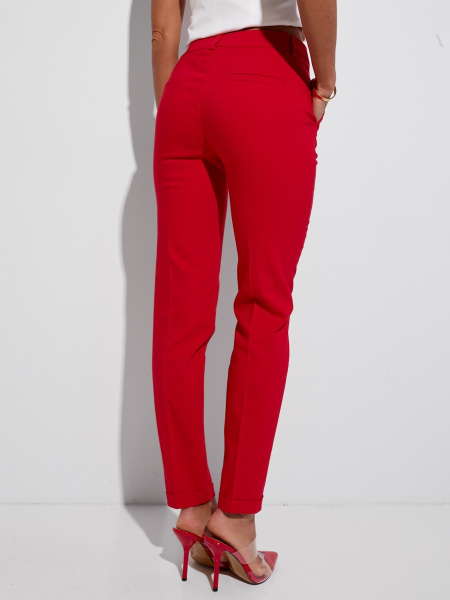Брюки женские зауженные, красные