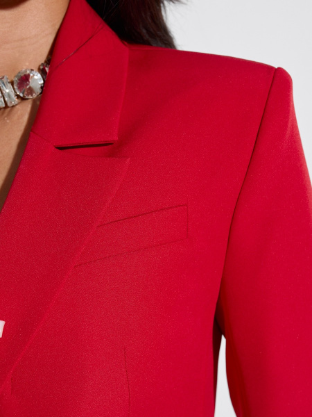 Жакет женский с декоративными элементами, красный