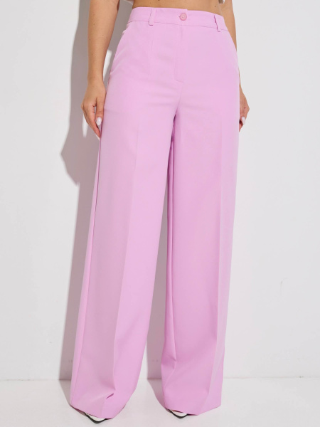 Брюки-палаццо женские классические, розово-лавандовые