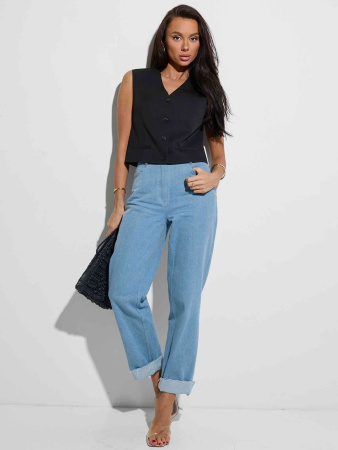 Жилет женский базовый, черный