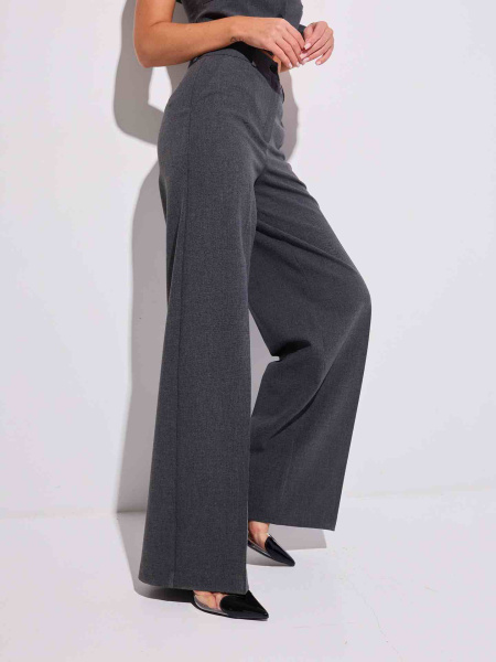 Женские брюки-палаццо из вискозы, графит